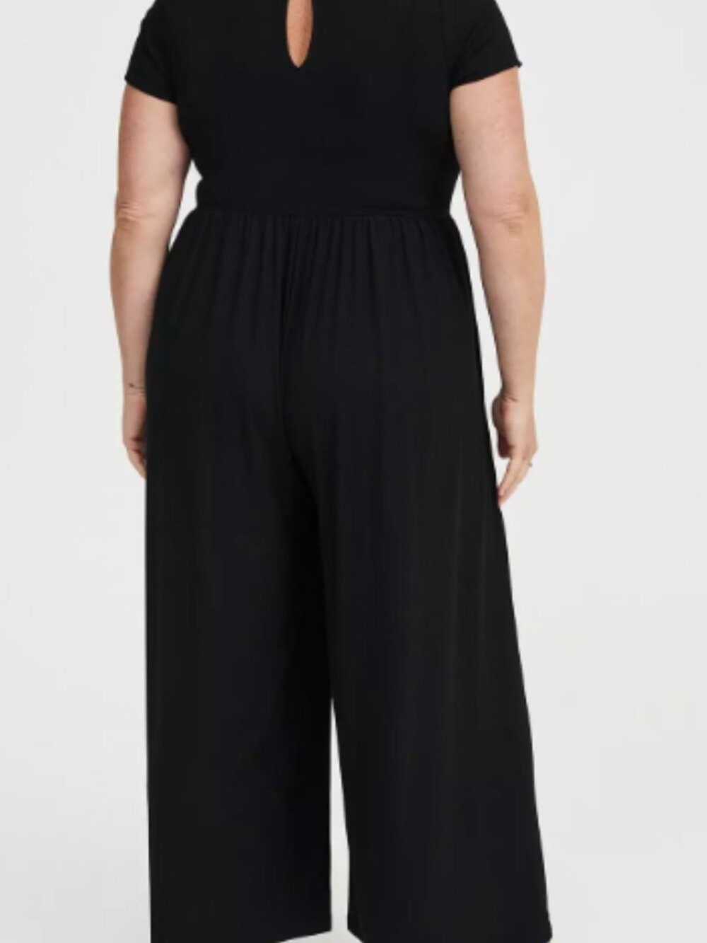 Torrid Black Rib Knit Wide Leg Jumpsuit - Picture 9 of 9